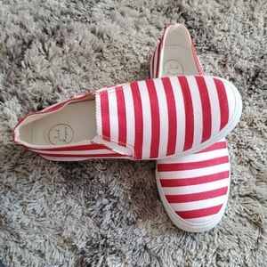 Jack Rogers Jane Slip On Stripe Sneakers Size 9.5